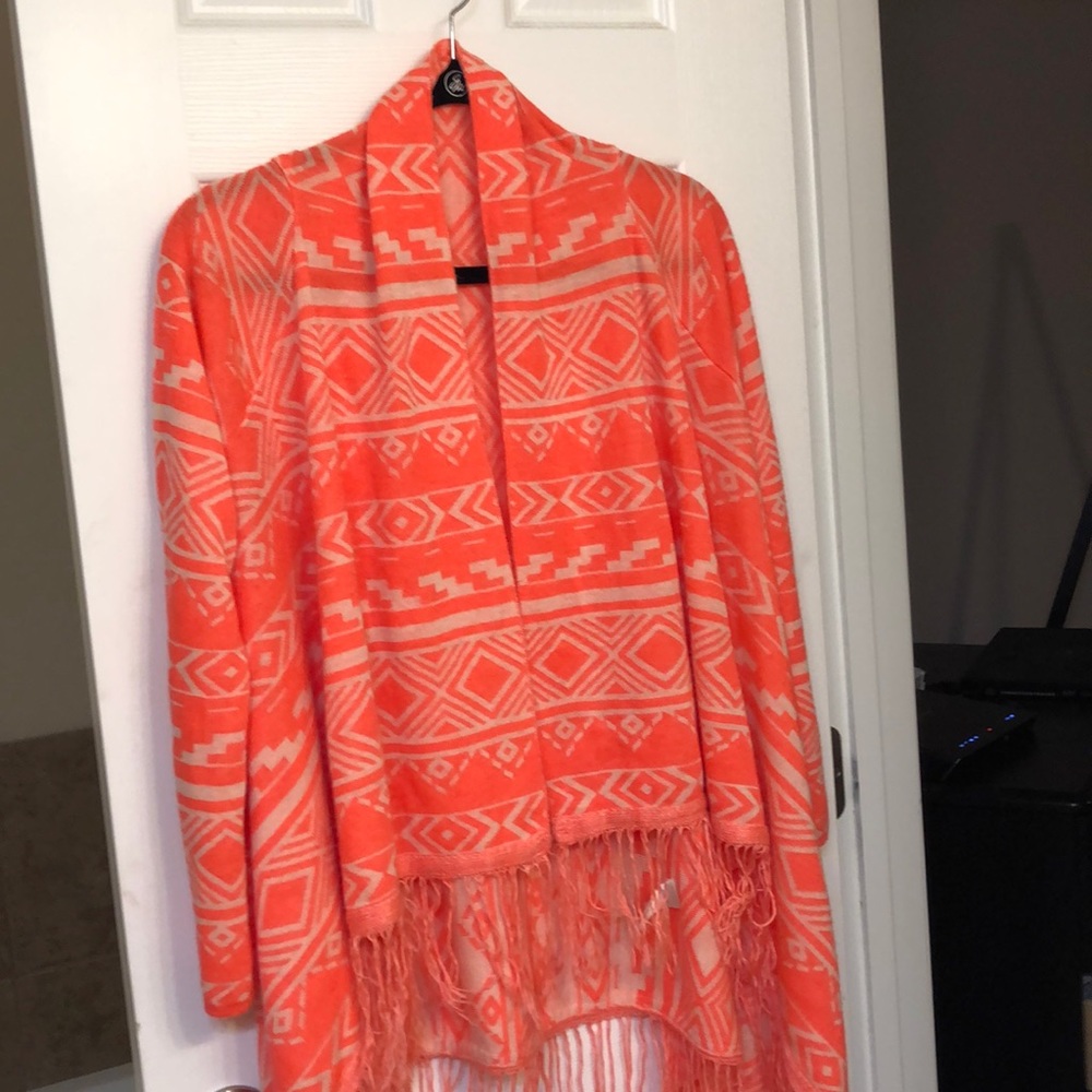 Blu Pepper Aztec print wrap sweater